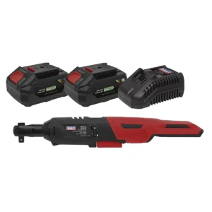 SV20 Series 3/8″Sq Drive Cordless Ratchet Wrench Kit 60Nm 20V 4Ah – 2 Batteries