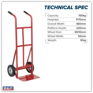 Sack Truck with Solid Tyres 150kg Capacity