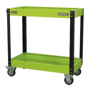 Superline PRO® Heavy-Duty Workshop Trolley 2-Level – Hi-Vis Green