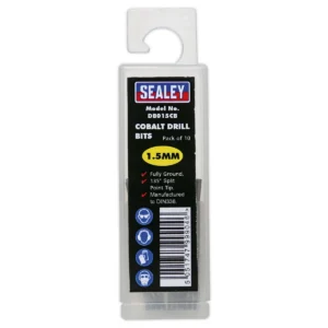 HSS Cobalt Fully Ground Drill Bit 1.5mm – Pack of 10