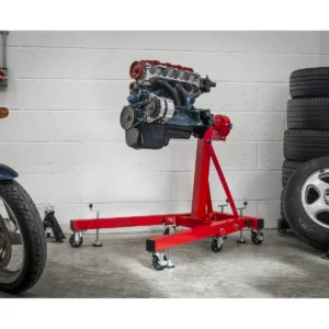 Folding 360º Rotating Engine Stand with Geared Handle Drive 680kg Capacity