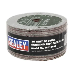 100mm Sanding Disc 36Grit – Pack of 25
