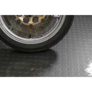 Vinyl Floor Tile with Peel & Stick Backing Silver Coin – Pack of 16
