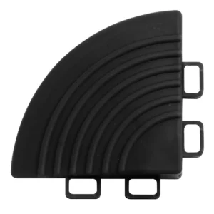 Polypropylene Floor Tile Corners 60 x 60mm, Black – Pack of 4
