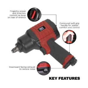 Generation Composite Twin Hammer Air Impact Wrench 1/2″Sq Drive