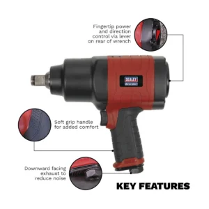 Generation Composite Twin Hammer Air Impact Wrench 3/4″Sq Drive