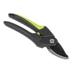 Bypass Secateurs with Soft Grip Handle, 3-Stage Safety Lock & Carbon Steel Blade, 220mm