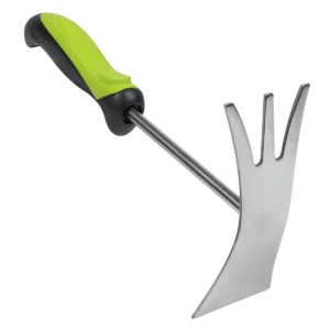 2-In-1 Garden Hand Tool with Soft Grip Handle & Stainless Steel Tines/Blade