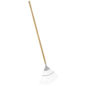 Premier Lawn Rake with Long Ash Handle & Stainless Steel Tines