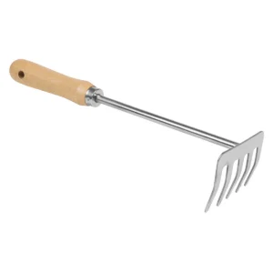 Premier Garden Hand Rake with Short Ash Handle & Stainless Steel Tines