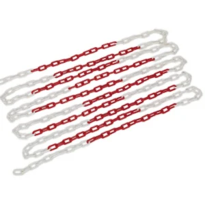 Plastic Chain 25m x 6mm – Red/White