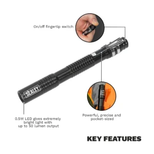 Aluminium Penlight 0.5W LED