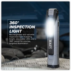 Rechargeable 360° Inspection Light 10W & 2 x 4W SMD LED – Grey