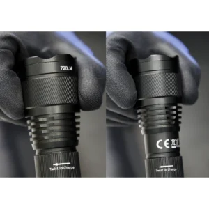 Rechargeable Aluminium Torch with Adjustable Focus 10W SMD LED