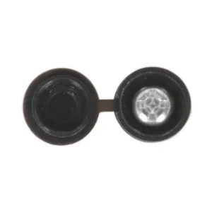 Numberplate Screw with Flip Cap 4.2 x 19mm, Black – Pack of 50