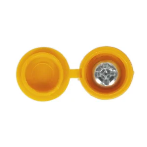 Numberplate Screw with Flip Cap 4.2 x 19mm, Yellow – Pack of 50