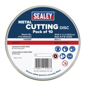 115 x 1.2mm Cutting Disc 22mm Bore – Pack of 10