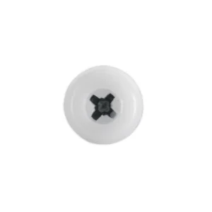 Numberplate Screw with Plastic Enclosed Head 4.8 x 18mm, White – Pack of 50