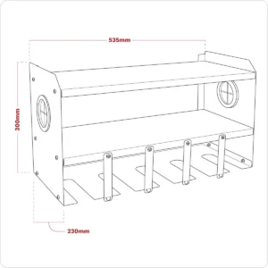 Power Tool Storage Rack – 5 Bay