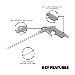 Air Blow Gun 200mm with 1/4″BSP Air Inlet
