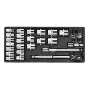 Premier Socket Set with Tool Tray 1/2″Sq Drive 26pc