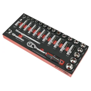 Premier Socket Set with Tool Tray 3/8″Sq Drive 32pc