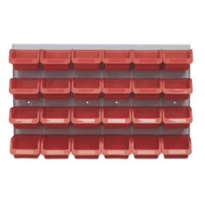 Bin & Panel Combination 24 Bins – Red