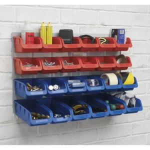 Bin & Panel Combination 24 Bins – Red/Blue