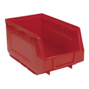Plastic Storage Bin 150 x 240 x 130mm, Red – Pack of 24