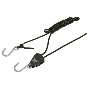 Ratchet Parts Hanger/Tie Down with S-Shaped Hooks 2m – Pack of 2