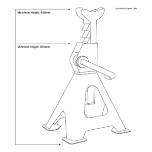Ratchet Type Axle Stands (Pair) 3 Tonne Capacity per Stand