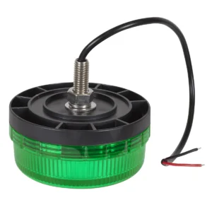 SMD LED Rotating Flashing Warning Beacon with 12mm Bolt Fixing – Green 12/24V