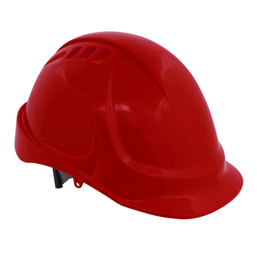 Safety Helmet – Vented (Red).