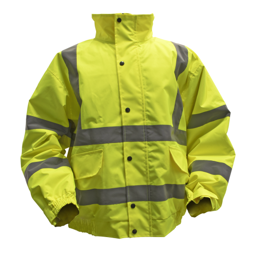 Hi-Vis Yellow Jacket with Quilted Lining & Elasticated Waist – Large