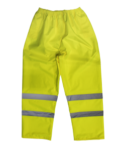 Hi-Vis Yellow Waterproof Trousers-Medium