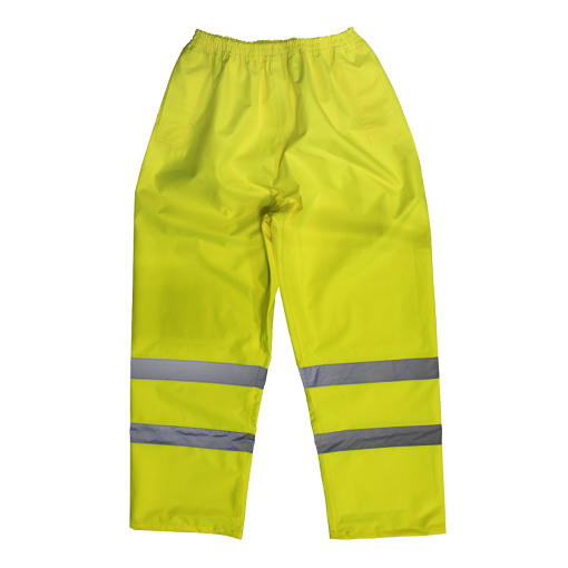 Hi-Vis Yellow Waterproof Trousers-Medium