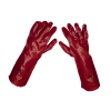 Red PVC Gauntlets 450mm-Pair