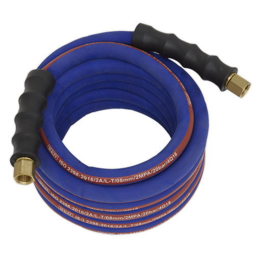Air Hose 5m x Ø8mm with 1/4″BSP Unions Extra-Heavy-Duty
