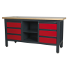 Workstation with 6 Drawers & Open Storage