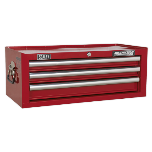 Mid-Box 3 Drawer with Ball-Bearing Slides – Red