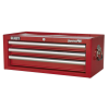 Mid-Box 3 Drawer with Ball-Bearing Slides – Red