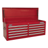 Topchest 10 Drawer with Ball-Bearing Slides - Red