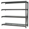 Heavy-Duty Racking Extension Pack with 4 Mesh Shelves 640kg Capacity Per Level