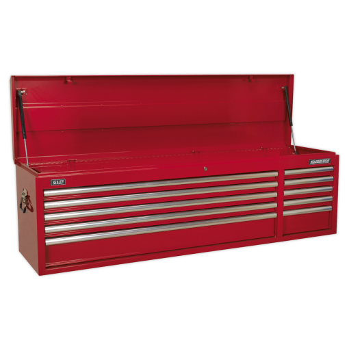 Topchest 10 Drawer with Ball-Bearing Slides Heavy-Duty – Red