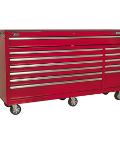 Rollcab 12 Drawer with Ball-Bearing Slides Heavy-Duty - Red