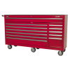Rollcab 12 Drawer with Ball-Bearing Slides Heavy-Duty – Red