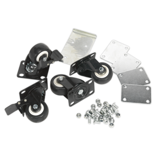 AP8CA 4 Piece Castor Wheel Kit for Tool Boxes