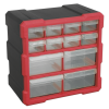 Cabinet Box 12 Drawer – Red/Black