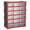 Cabinet Box 18 Drawer - Red/Black