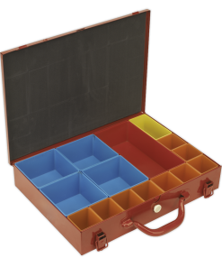 Metal Case with 15 Storage Bins